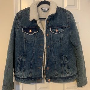 Blue linen denim jacket